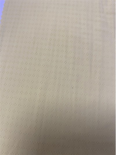 GZ-YXYF 6025# Ice silk plum blossom point Width: 160CM Weight: 170GSM Composition: 13% spandex 87% nylon Moisture wicking side view